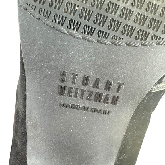 Stuart Weitzman Blade Suede Leather Slip On High Heel Pumps Size 7.5 - Picture 8 of 9